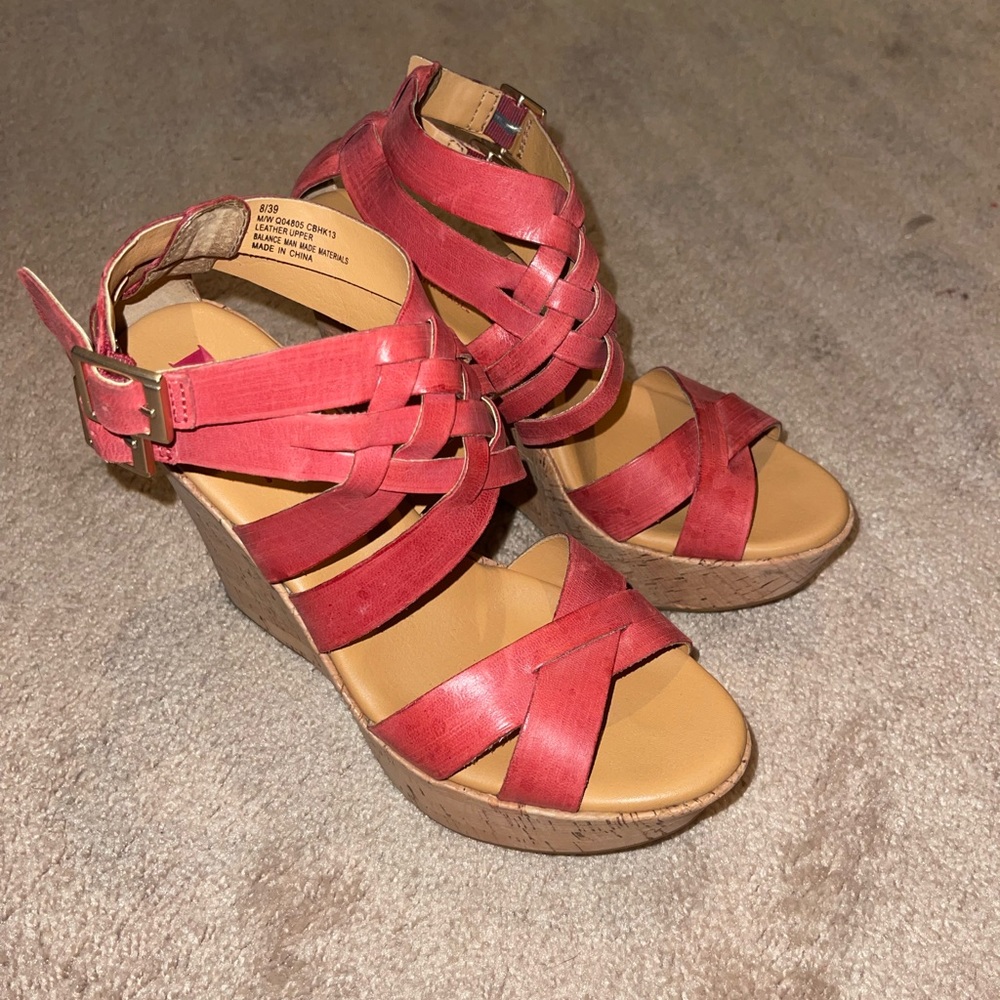Wedge sandals by kork-ease, gently worn